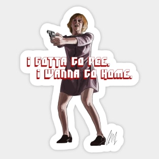 Pulp Fiction: I gotta go pee Sticker